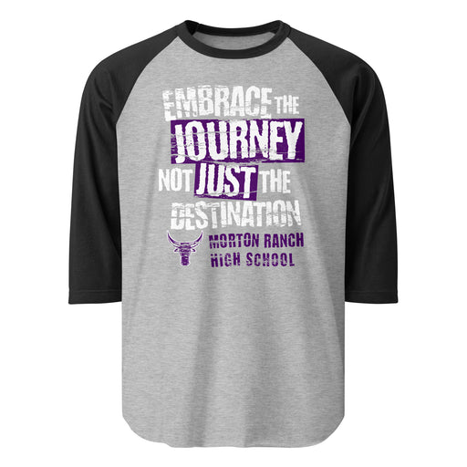 Morton Ranch High School Mavericks Unisex 3/4 sleeve Raglan T-shirt 232