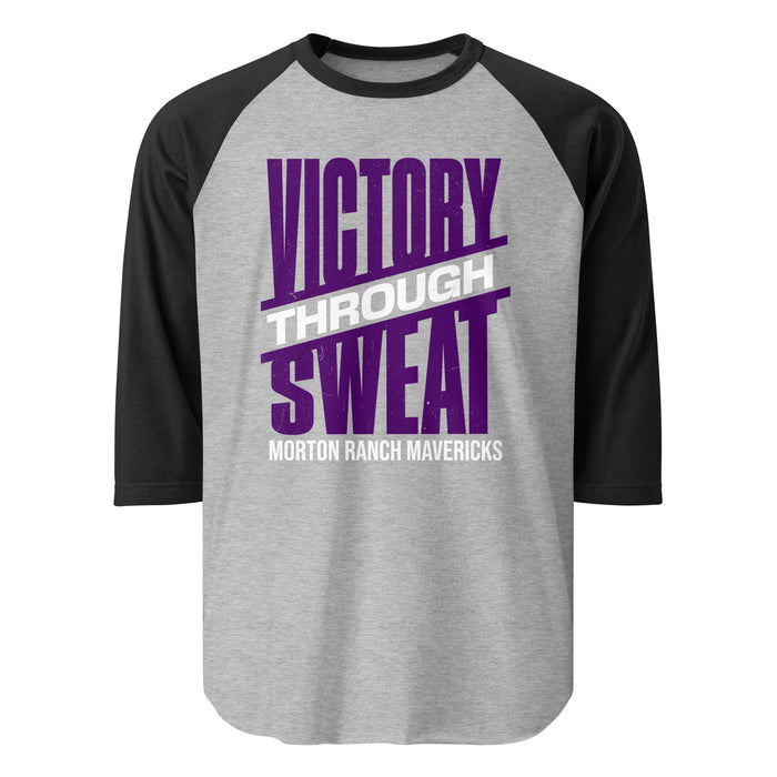 Morton Ranch High School Mavericks Unisex 3/4 sleeve Raglan T-shirt 241