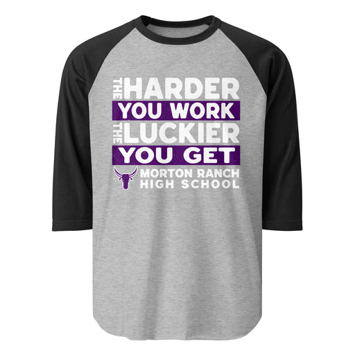 Morton Ranch High School Mavericks Unisex 3/4 sleeve Raglan T-shirt 238