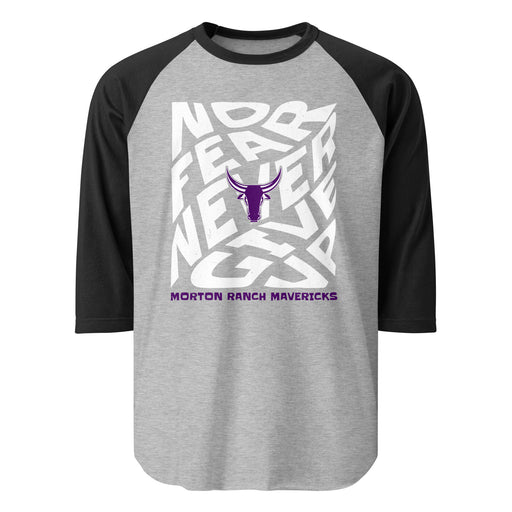 Morton Ranch High School Mavericks Unisex 3/4 sleeve Raglan T-shirt 236