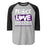 Morton Ranch High School Mavericks Unisex 3/4 sleeve Raglan T-shirt 240