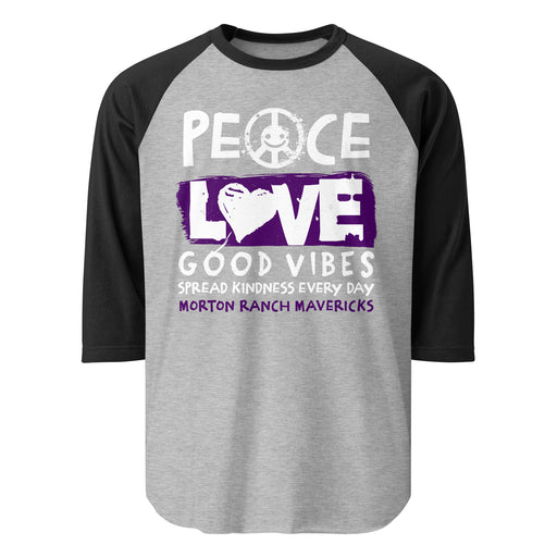 Morton Ranch High School Mavericks Unisex 3/4 sleeve Raglan T-shirt 240