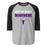 Morton Ranch High School Mavericks Unisex 3/4 sleeve Raglan T-shirt 024