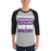 Man wearing Morton Ranch High School Mavericks Unisex 3/4 sleeve Raglan T-shirt 231