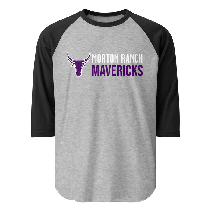 Morton Ranch High School Mavericks Unisex 3/4 sleeve Raglan T-shirt 200