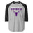 Morton Ranch High School Mavericks Unisex 3/4 sleeve Raglan T-shirt 017
