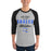 Man wearing New Caney High School Eagles Unisex 3/4 sleeve Raglan T-shirt 034