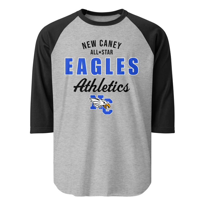 New Caney High School Eagles Unisex 3/4 sleeve Raglan T-shirt 034