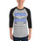 Man wearing New Caney High School Eagles Unisex 3/4 sleeve Raglan T-shirt 237