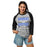 Woman wearing New Caney High School Eagles Unisex 3/4 sleeve Raglan T-shirt 237