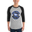 Man wearing New Caney High School Eagles Unisex 3/4 sleeve Raglan T-shirt 203