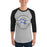 Man wearing New Caney High School Eagles Unisex 3/4 sleeve Raglan T-shirt 201