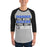 Man wearing New Caney High School Eagles Unisex 3/4 sleeve Raglan T-shirt 238