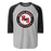 North Shore High School Mustangs Unisex 3/4 Sleeve Raglan T-shirt 216