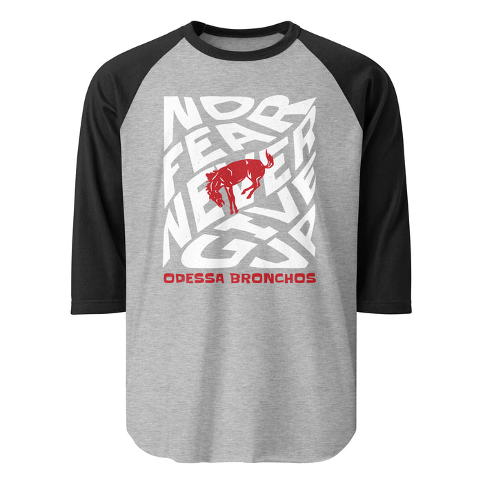 Odessa High School Bronchos Unisex 3/4 sleeve Raglan T-shirt 236