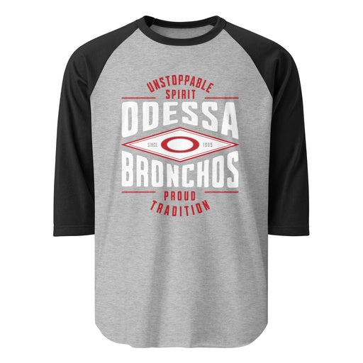 Odessa High School Bronchos Unisex 3/4 sleeve Raglan T-shirt 210