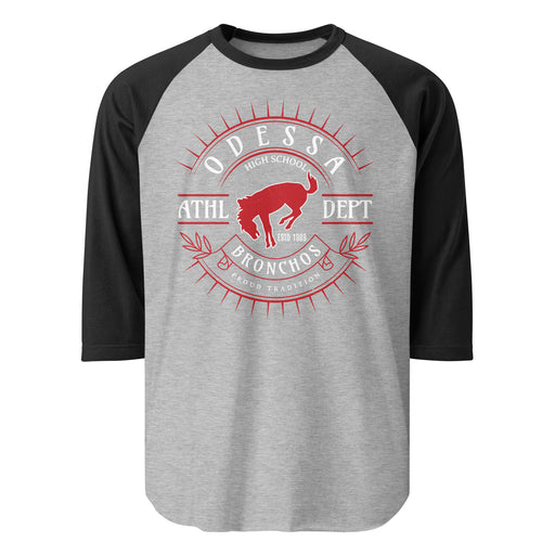 Odessa High School Bronchos Unisex 3/4 sleeve Raglan T-shirt 201