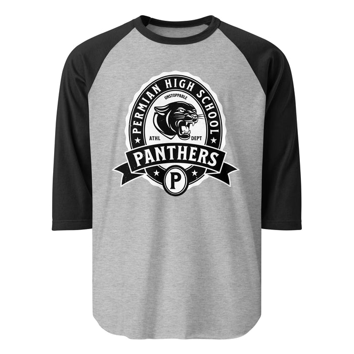 Permian High School Panthers Unisex 3/4 sleeve Raglan T-shirt 212