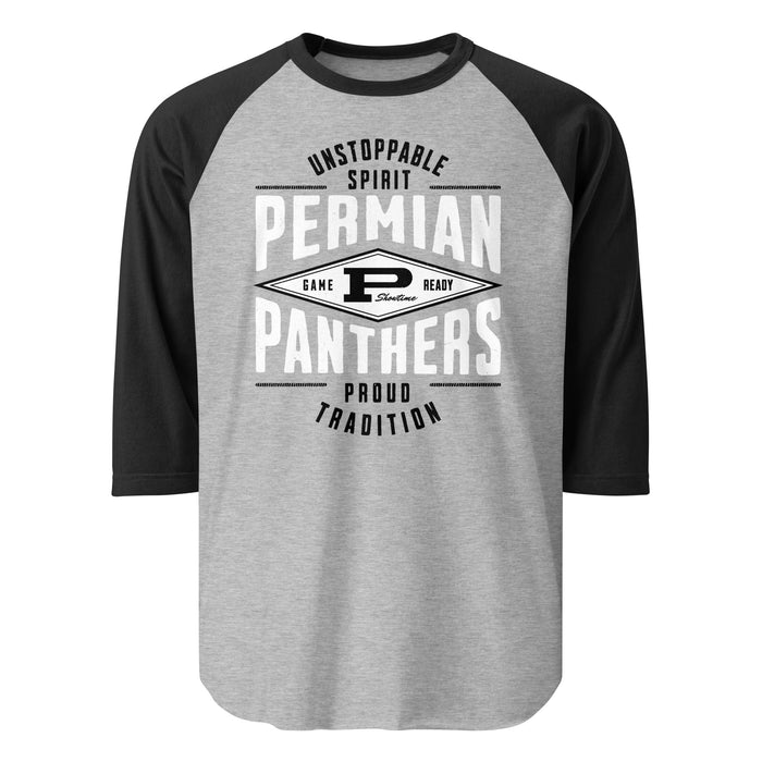 Permian High School Panthers Unisex 3/4 sleeve Raglan T-shirt 210