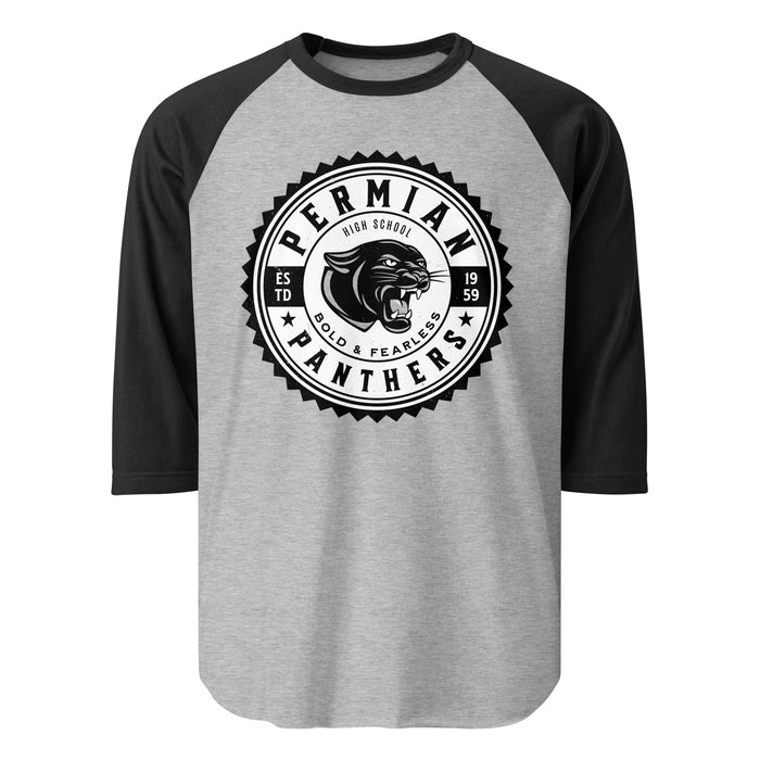 Permian High School Panthers Unisex 3/4 sleeve Raglan T-shirt 203