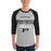 Man wearing Permian High School Panthers Unisex 3/4 sleeve Raglan T-shirt 034