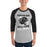 Man wearing Permian High School Panthers Unisex 3/4 sleeve Raglan T-shirt 205