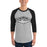 Man wearing Permian High School Panthers Unisex 3/4 sleeve Raglan T-shirt 009