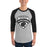 Man wearing Permian High School Panthers Unisex 3/4 sleeve Raglan T-shirt 221