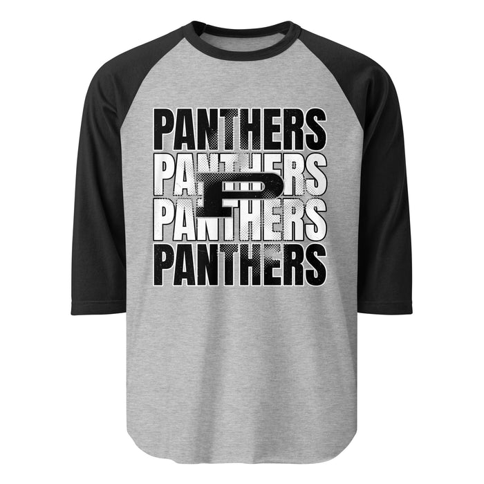 Permian High School Panthers Unisex 3/4 sleeve Raglan T-shirt 233