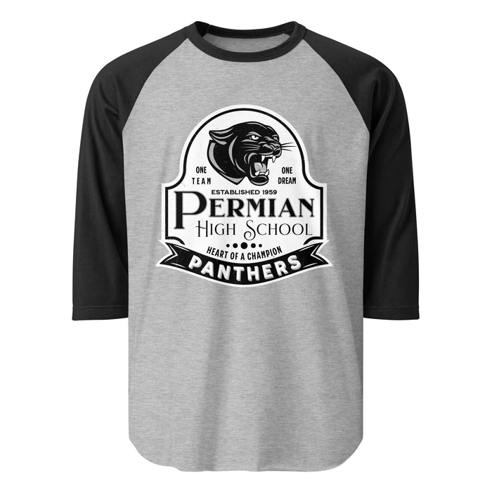 Permian High School Panthers Unisex 3/4 sleeve Raglan T-shirt 219