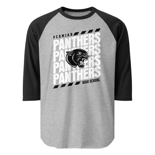 Permian High School Panthers Unisex 3/4 sleeve Raglan T-shirt 223