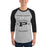 Man wearing Permian High School Panthers Unisex 3/4 sleeve Raglan T-shirt 230