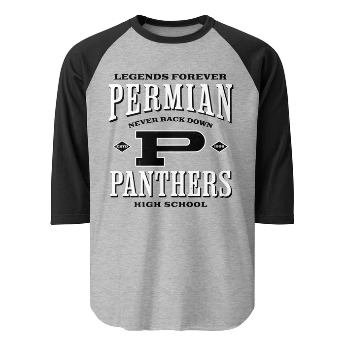 Permian High School Panthers Unisex 3/4 sleeve Raglan T-shirt 230