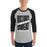 Man wearing Permian High School Panthers Unisex 3/4 sleeve Raglan T-shirt 241