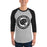 Man wearing Permian High School Panthers Unisex 3/4 sleeve Raglan T-shirt 216