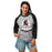 Woman wearing Porter High School Spartans Unisex 3/4 Sleeve Raglan T-shirt 219