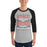 Man wearing Porter High School Spartans Unisex 3/4 Sleeve Raglan T-shirt 237