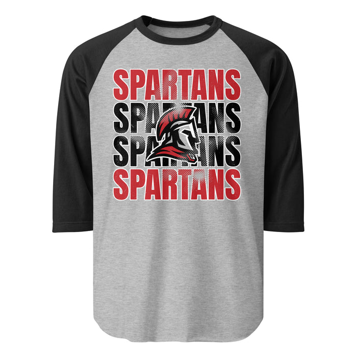 Porter High School Spartans Unisex 3/4 Sleeve Raglan T-shirt 233