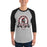 Man wearing Porter High School Spartans Unisex 3/4 Sleeve Raglan T-shirt 212
