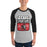 Man wearing Porter High School Spartans Unisex 3/4 Sleeve Raglan T-shirt 001