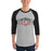 Man wearing Porter High School Spartans Unisex 3/4 Sleeve Raglan T-shirt 009