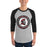 Man wearing Porter High School Spartans Unisex 3/4 Sleeve Raglan T-shirt 216