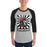 Man wearing Porter High School Spartans Unisex 3/4 Sleeve Raglan T-shirt 226