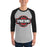 Man wearing Porter High School Spartans Unisex 3/4 Sleeve Raglan T-shirt 011