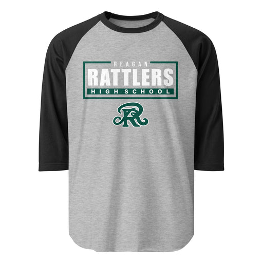 Reagan High School Rattlers Unisex 3/4 sleeve Raglan T-shirt 049