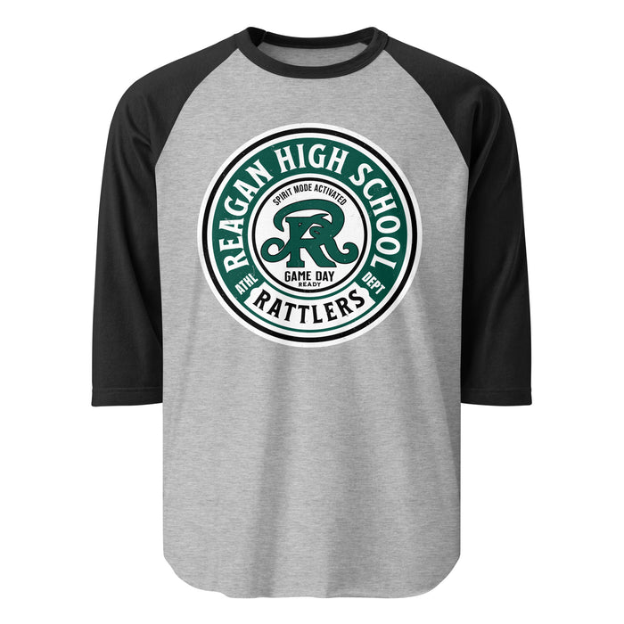Reagan High School Rattlers Unisex 3/4 sleeve Raglan T-shirt 220