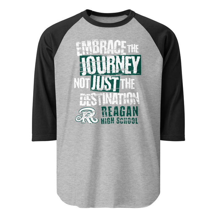 Reagan High School Rattlers Unisex 3/4 sleeve Raglan T-shirt 232