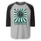 Reagan High School Rattlers Unisex 3/4 sleeve Raglan T-shirt 226