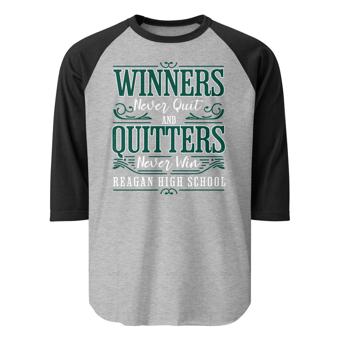Reagan High School Rattlers Unisex 3/4 sleeve Raglan T-shirt 237
