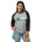 Womanw earing Reagan High School Rattlers Unisex 3/4 sleeve Raglan T-shirt 200